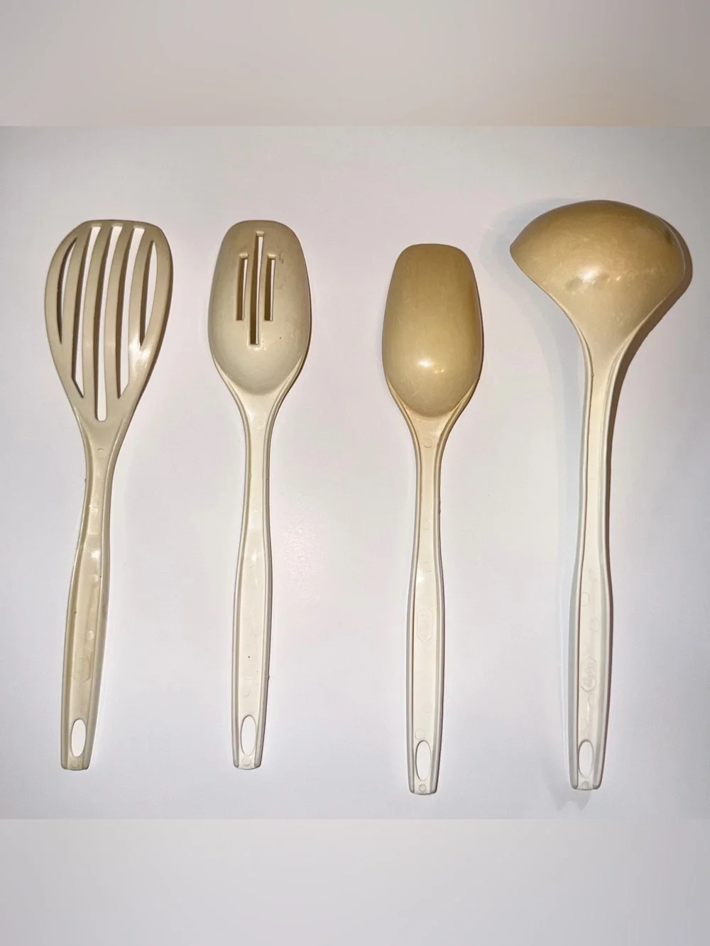Vtg Foley 4 Piece Plastic Kitchen Utensils Spoon Ladle Slotted‎ Spoon & Skimmer
